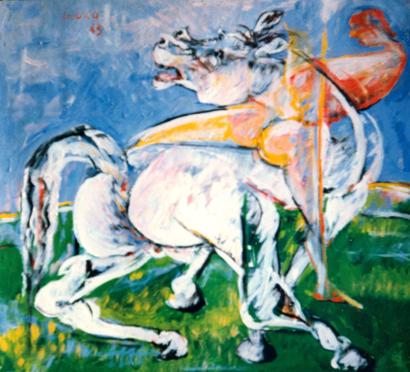 Felice Lovisco, senza titolo, olio su tela, 1983