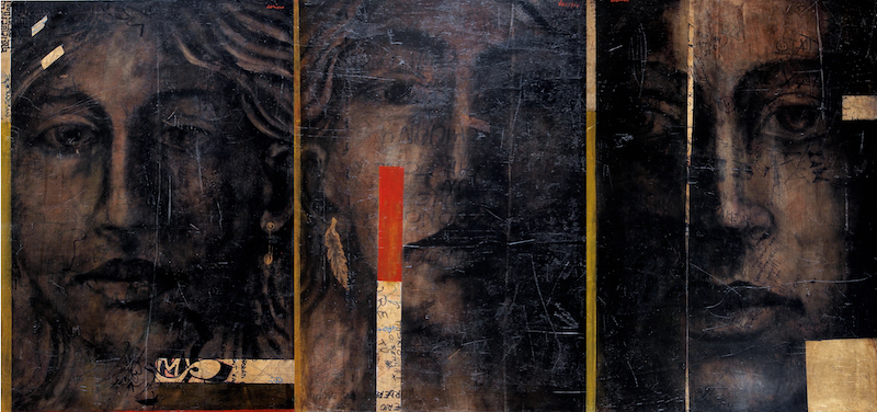 Felice_Lovisco_figure_87x183_tecnica_mista-su_tavola_2009