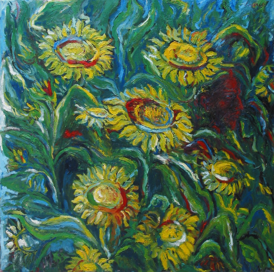 Felice_Lovisco_il-giardino-di-vincent_1991_olio-su-tela_100x98