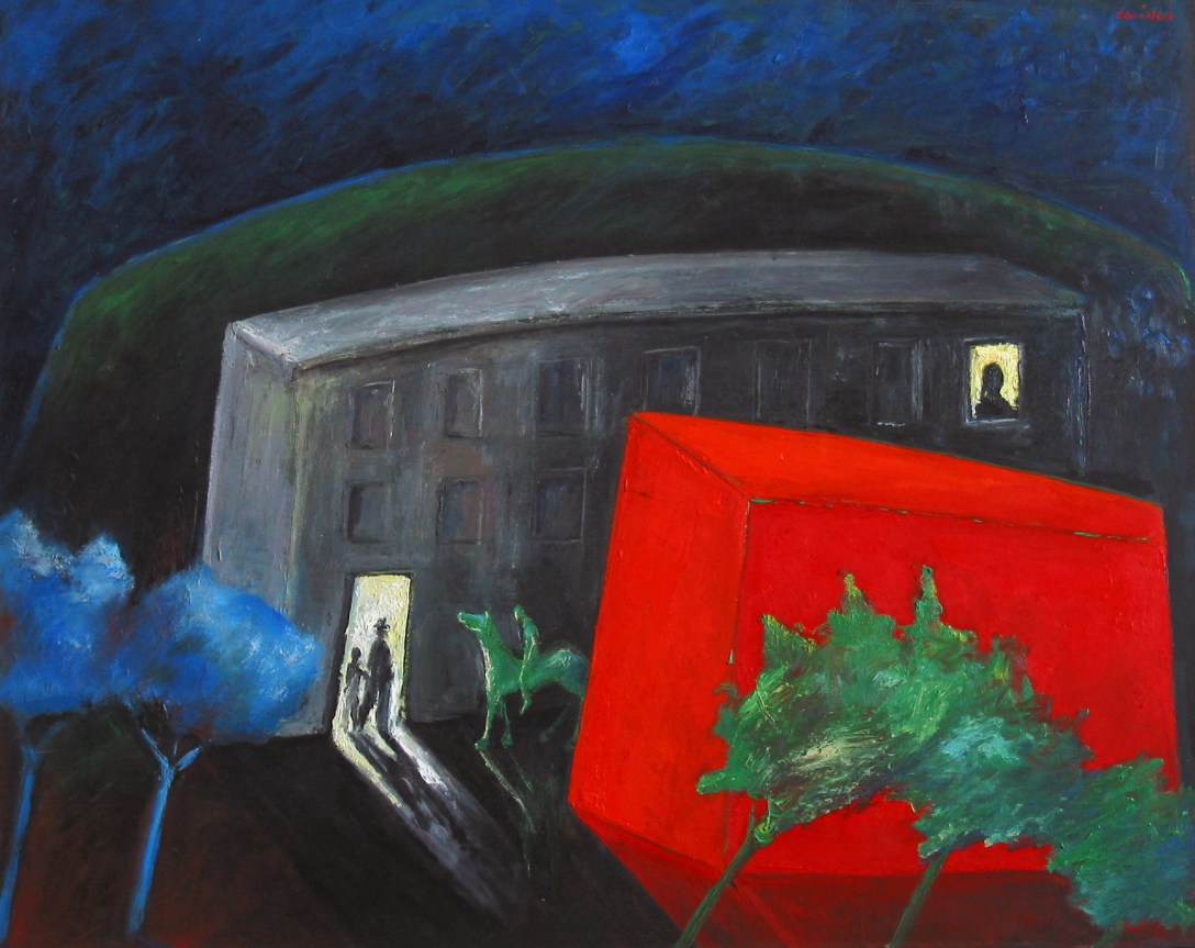 Felice Lovisco, Omaggio a Ninì, 1999, olio su compensato